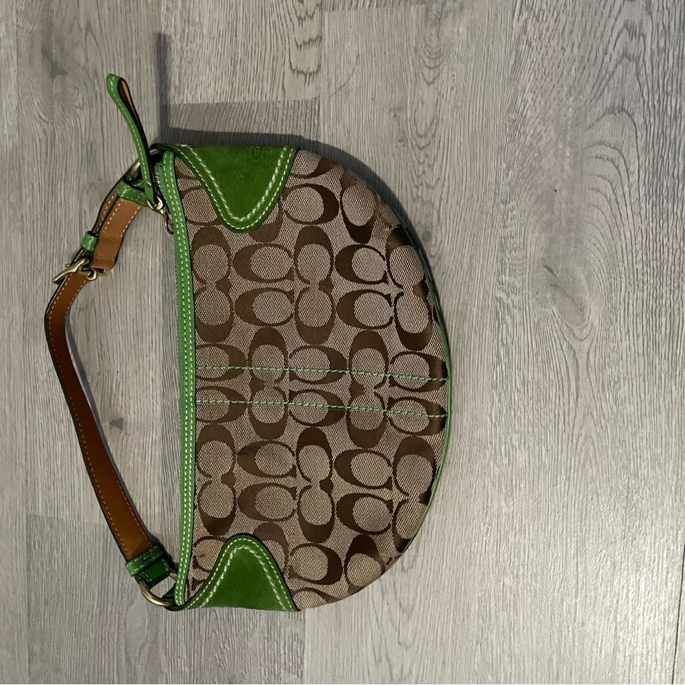 Coach Brown and Green Women's Bag - Picture 3 of 3